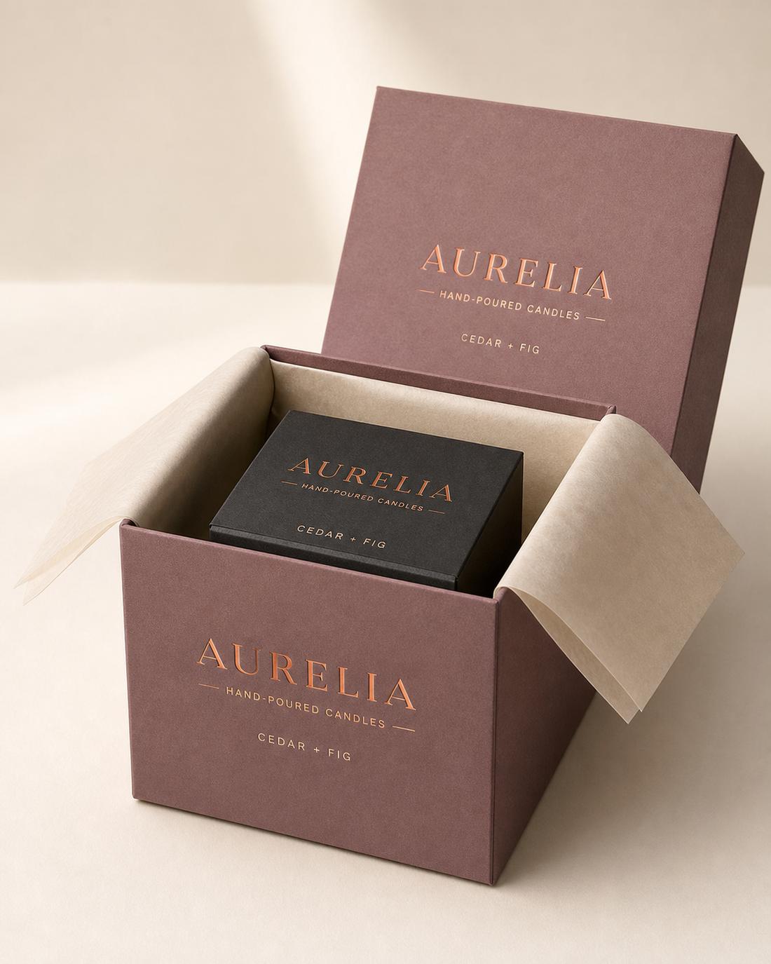Custom rigid gift box with a printed lid and tissue lining