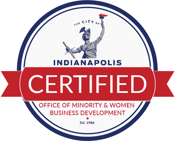 City of Indianapolis Office of Minority & Women Business Development certified seal